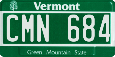VT license plate CMN684