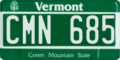 VT license plate CMN685