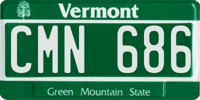 VT license plate CMN686