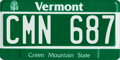 VT license plate CMN687