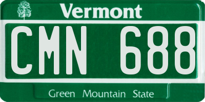 VT license plate CMN688