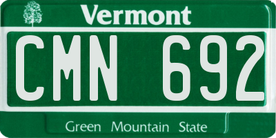 VT license plate CMN692