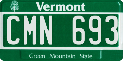 VT license plate CMN693