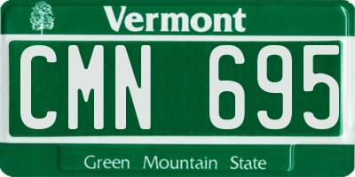 VT license plate CMN695