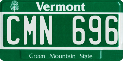 VT license plate CMN696