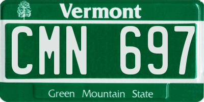 VT license plate CMN697