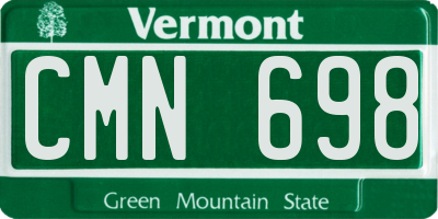 VT license plate CMN698