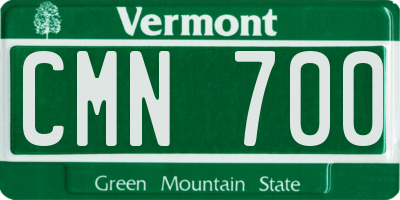 VT license plate CMN700
