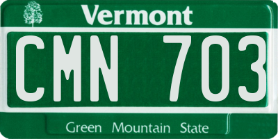 VT license plate CMN703