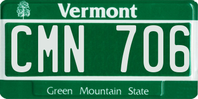 VT license plate CMN706