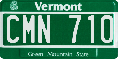 VT license plate CMN710