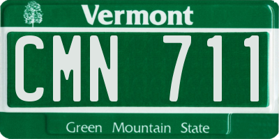 VT license plate CMN711
