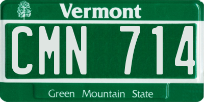 VT license plate CMN714