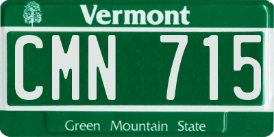 VT license plate CMN715