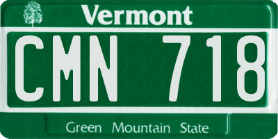 VT license plate CMN718