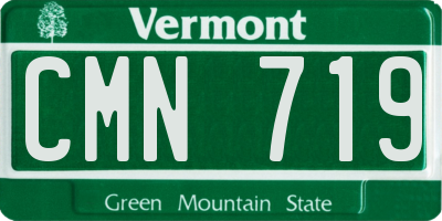 VT license plate CMN719