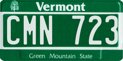 VT license plate CMN723