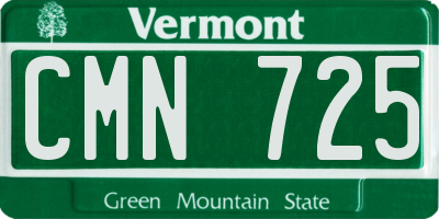 VT license plate CMN725
