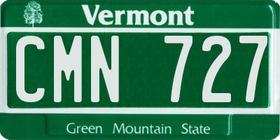 VT license plate CMN727