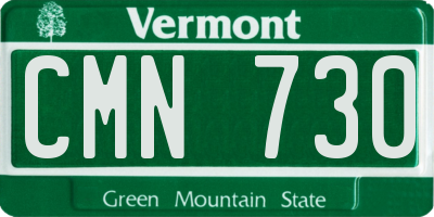 VT license plate CMN730