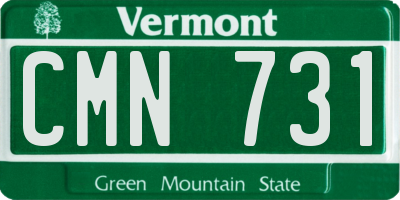 VT license plate CMN731