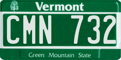 VT license plate CMN732