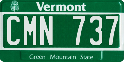 VT license plate CMN737