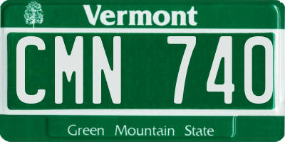 VT license plate CMN740
