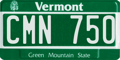 VT license plate CMN750