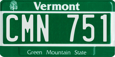 VT license plate CMN751