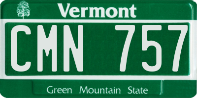 VT license plate CMN757