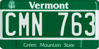 VT license plate CMN763