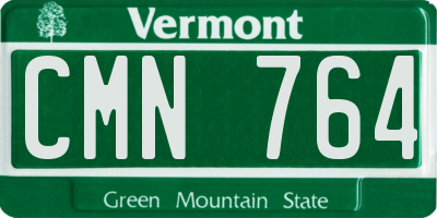 VT license plate CMN764