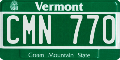 VT license plate CMN770