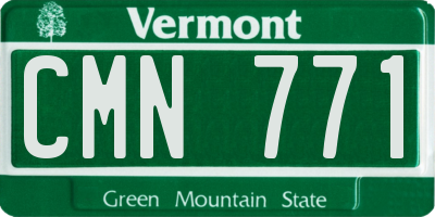 VT license plate CMN771