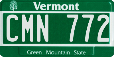 VT license plate CMN772