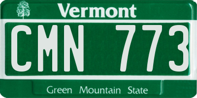 VT license plate CMN773