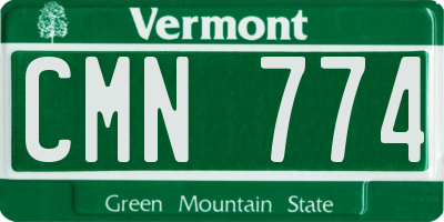 VT license plate CMN774