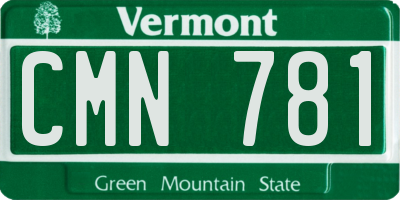 VT license plate CMN781