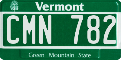 VT license plate CMN782