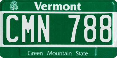 VT license plate CMN788