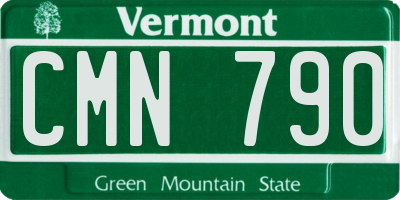 VT license plate CMN790