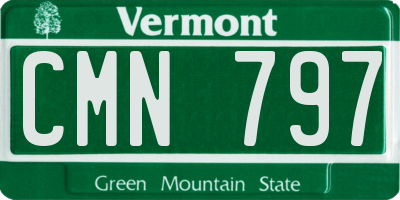 VT license plate CMN797