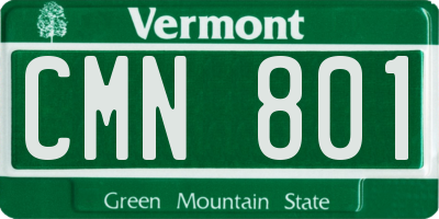 VT license plate CMN801