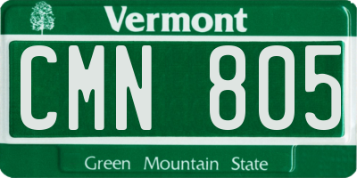 VT license plate CMN805