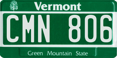 VT license plate CMN806