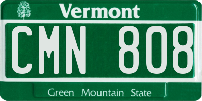 VT license plate CMN808