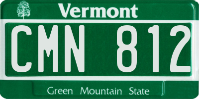 VT license plate CMN812