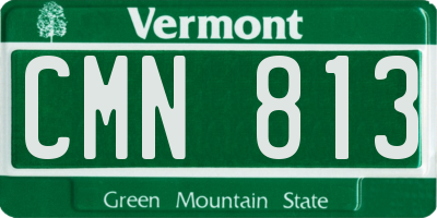 VT license plate CMN813