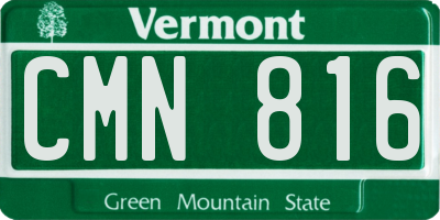 VT license plate CMN816